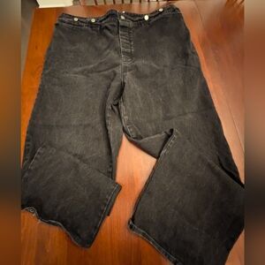 Men's vintage WAH Maker Frontier jeans, size 44, black